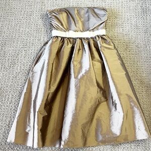 Monique Lhuillier Bridesmaids Fairy Dress Cocktail Party Sz 2 Strapless Taffeta